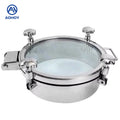 Aohoy Food Grade Sanitary Ss304 Ss316 Round Full Glass Manway Manhole Cover MegaBDM