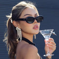 2025 Wholesale New Black Glasses Women Men Uv400 Gafas De Sol Custom Logo Vintage Small Oval Frames Designer Shades Sunglasses