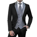 Single-breasted Elegant Men's Suits for Men Wedding Lapel Collar Full Men's Suit (jacket+vest+pants) 3 Piece Set Best Groom Slim