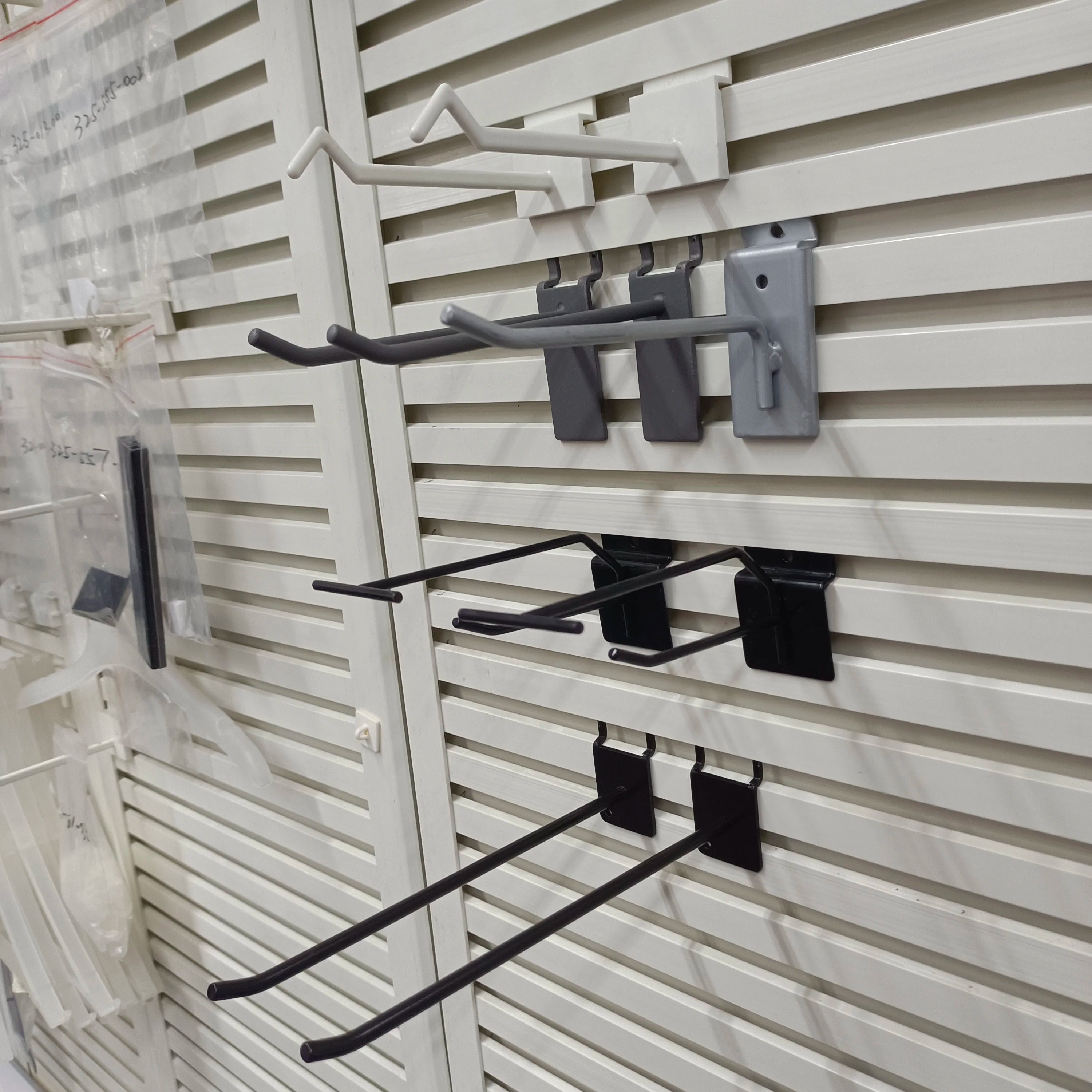 Factory Direct RetailStore Metal Steel Slatwall Panel Security Hanging Display Pegboard Hooks