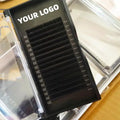 Custom Volume Lashes Supplies Wholesale 0.03 0.05 Cc Eyelash Extension Mink Dark Matte Black Cashmere Lash Extensions Trays