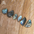 Flash Labradorite Healing Crystal Pendant Necklace Men Jewelry Stainless Steel Chain Choker Birthday Gifts