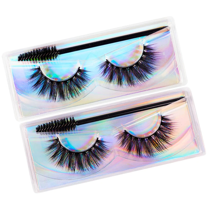 Natural Looking 3D Silk Faux Mink Fake Synthetic False Eyelashes Wholesales Lashes Vendor Customized Label and Package
