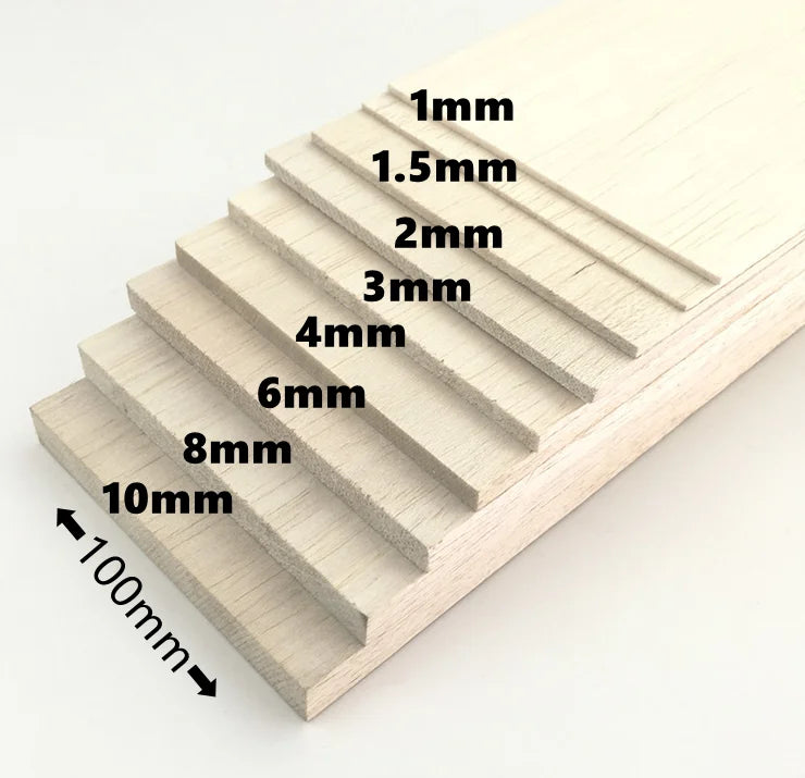 1MM 1.5MM 2MM 2.5MM 3MM 4MM Wholesale Import Light Weight Timber Price Balsa Wood Wood Supplier Panels Balsa Sheets