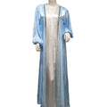 Dress Wedding Dresses  Abaya Women Muslim Blue Colour Plus Size Women's Clothing Islamic Women Clothing Abaya Kaftan