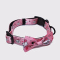 Custom Designer Logo Cute Pink Soft Durable Polyester & Nylon Print Bowknot Dog Cat Collar with Bow Tie Pet Accessories