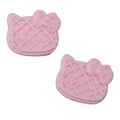 Kawaii 100pcs Two Sizes Cute Cat Head Colorful Cookie Biscuit Bead Waffle Cabochon for DIY Embellishment