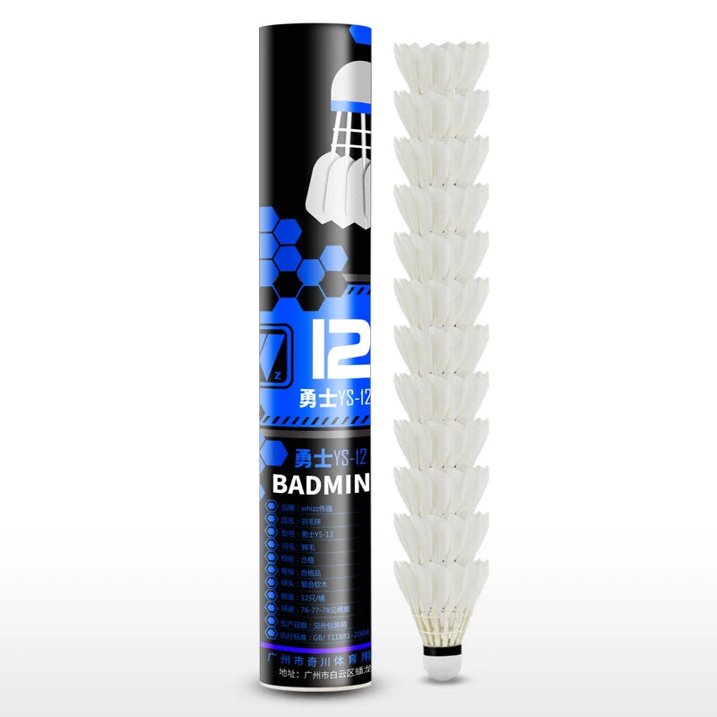 Factory Wholesale Cheap Low MOQ Eco-friendly Duck Humped Feather Nice Hand Feeling Professional Badminton MegaBDM