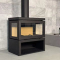 PAMSEE Vader680 Modern Indoor Steel Biomass Wood Stove with 5 Year Warranty Freestanding Heating & Decorative