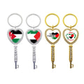 Hot Sale Palestining Metal Keychain Heart Shaped Palestining Key Chain