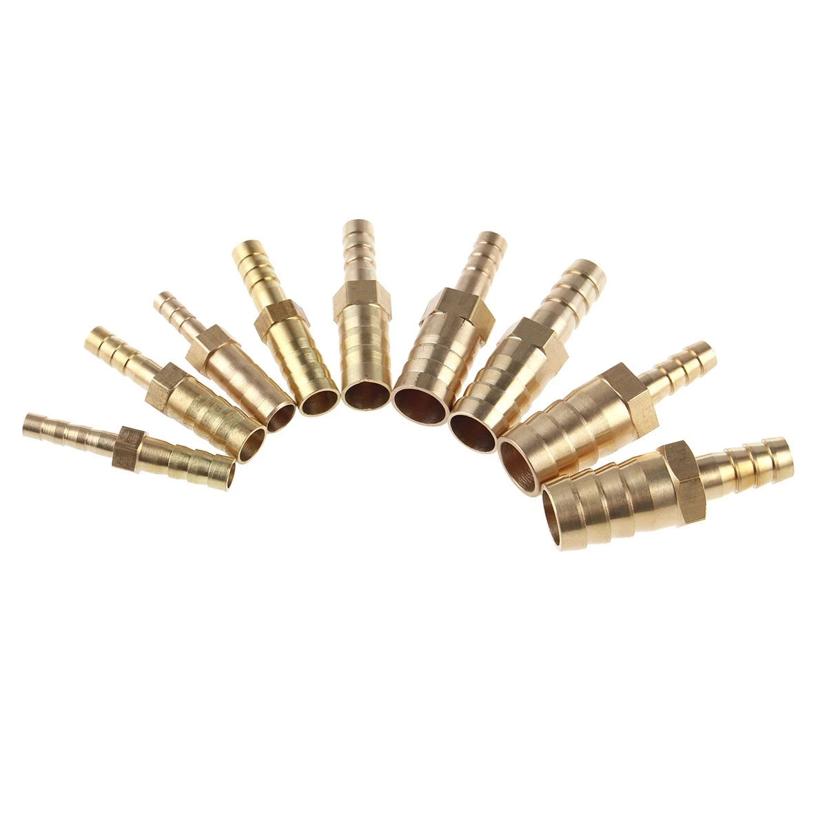 Brass Reducing Straight Hose Barb 2 Way Pipe Fitting Reducer Copper Joiner Splicer Connector Coupler Adapter Casting 3-Year