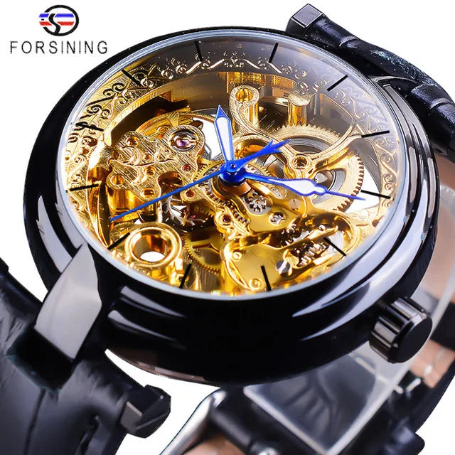 Forsining Luxury Mechanical Watch Men Genuine Leather Waterproof Fashion Luminous Mens Automatic Watches Hot Sale Product Montre