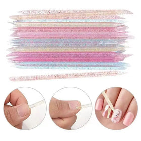Wholesale 100 Pieces/bag Double-ended Acrylic Plastic Stick to Remove Gel Nail Seam Cleaning Dotting Tool for Nail Accessories
