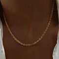New Non Tarnish Jewelry 18K Gold Plated Shiny Twisted Necklace Stainless Steel 18k PVD Jewelry Wholesale