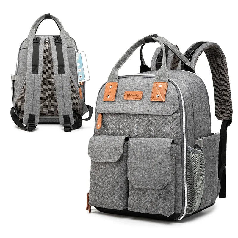 Floral Fashion Mummy Maternity Backpack Large Capacity Baby Diaper Nappy Bags for Travel for Mom's Nursing Care Pregnant Women