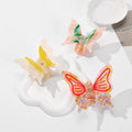 Customized Korean Acetate Hair Claw Fashion New Design Butterfly Hair Claw Women Luxury Large Sparkling Rhinestone Hair Claws