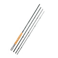 New 2.7M 4-Section Fly Fishing Rod 3/4# 5/6# Carbon Fiber Spinning with Wood Handle for River and Lake Fishing