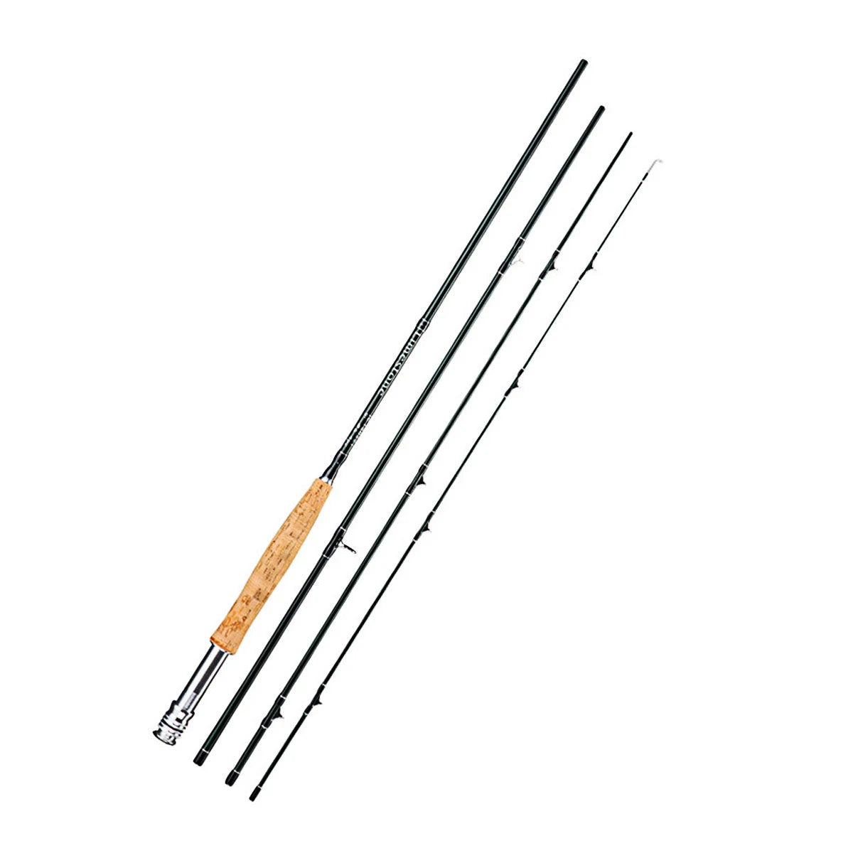 New 2.7M 4-Section Fly Fishing Rod 3/4# 5/6# Carbon Fiber Spinning with Wood Handle for River and Lake Fishing