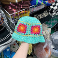 Designer Summer Vintage Knitted Cotton Hat for Women Women's Flower Bucket Crochet Paper Straw Sun Fishing Casual Party Cycling