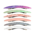 10cm Long Stylish Barrette Clips Customize Cheap Acrylic Hair Clip Oval Slim French Barrette Clips for Long Hair
