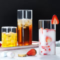 Olive Heat-resistant Borosilicate Glass Cups Tea Coffee Juice-Square Design Microwave Dishwasher Safe Portable Unisex Hand Blown