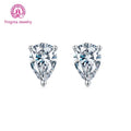 Best Quality 0.5/1carat VVS Moissanite Pear Cut Earrings for Women 925 Sterling Silver Gold Plating Fashion Jewelry for Wedding