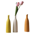 Modern Home Office Desk Decoration Customized Logo Printing Stoneware Porcelain Vases Display Tabletop Ceramic Flower Pots