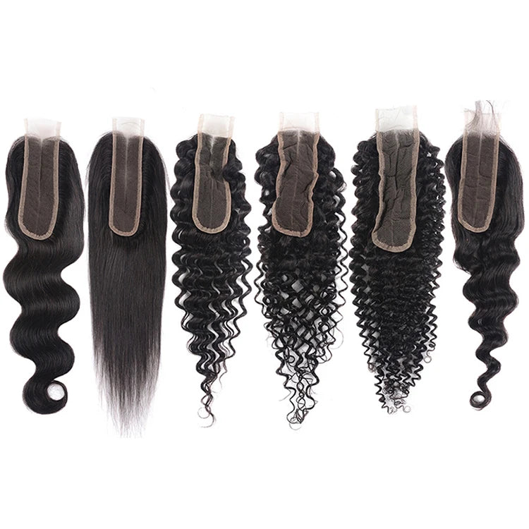 Wholesale Kim K 2x6 Transparent Swiss Lace Closure 100% Virgin Brazilian Human Hair Lace Closure Deep Middle Part Kim K Closure