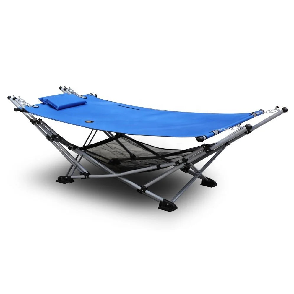 2024 Hot Sale Modern Design Steel Frame Stand Folding Camping Hammock Chair for Outdoor Furniture for Garden Use