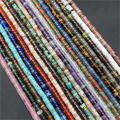 2*4mm Natural Healing Crystals Gemstone Disc Heshi Spacer Beaded Stone Beads for Jewelry Making DIY Bracelets and Necklaces