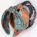 Wholesale Fabric Printing Knotted Hair Hoop Retro Bohemian Printed Knot Hairband Flower Wide Print Bow Cross Head Bands for Girl