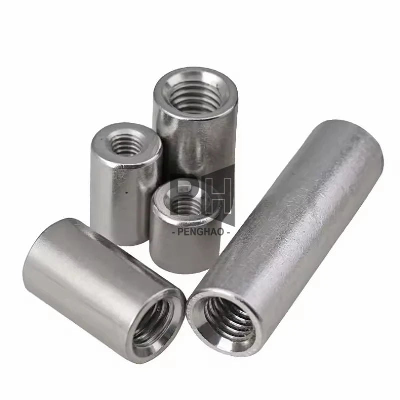 M3 M4 M5 M6 M8 M10 304 Stainless Steel Extend Long Lengthen Connector Joint Sleeve Tubular Nut Round Coupling Nut