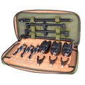 Carp Fishing Bite Alarm Set Buzz Bars Swingers Fishing Rod Rest Head Set with Portable Tackle Bag MegaBDM