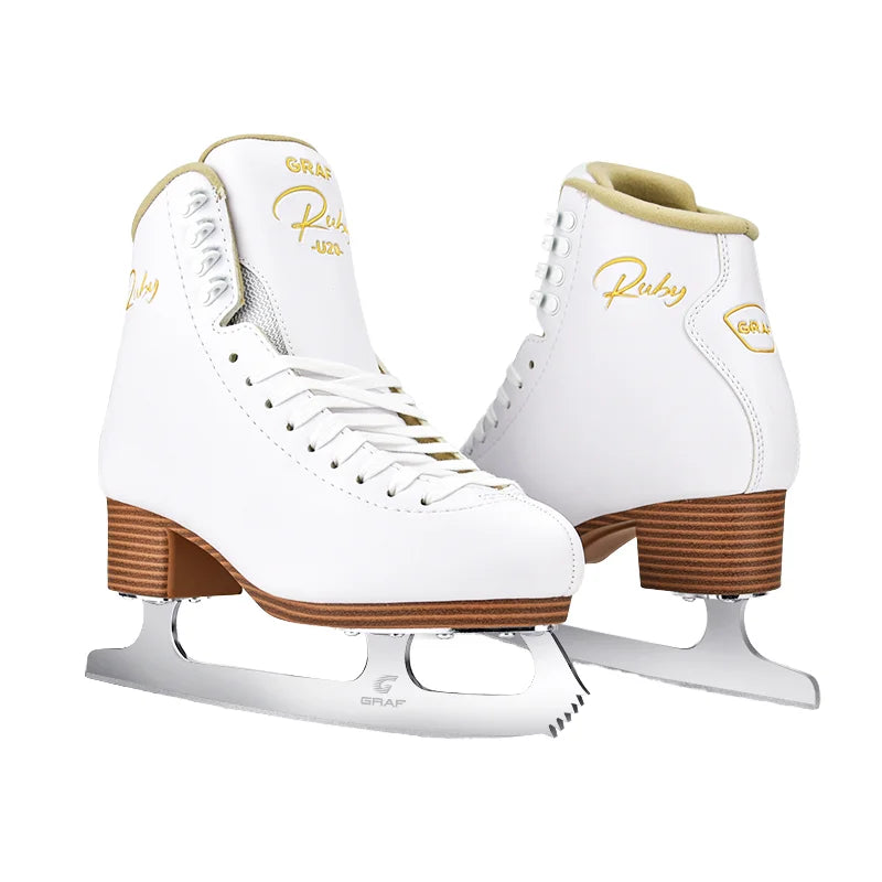 Graf U20 High-Precision Carbon Steel Skates Beginner Taxi Ice Figure Shoes with Sponge Winter/Summer Use Asia Only
