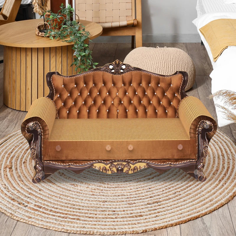 Luxury Eco-Friendly Corrugated Cardboard Cat Tree Sustainable Pet Furniture with Hot Wood Sisal Scratch Board Sofa Bed