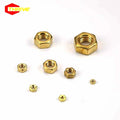China Custom Lock Nuts Head Hex Self Nylon Insert Lock Nut M1.2 M1.4 M1.6 M2 Nylon Jam Brass Micro Nut