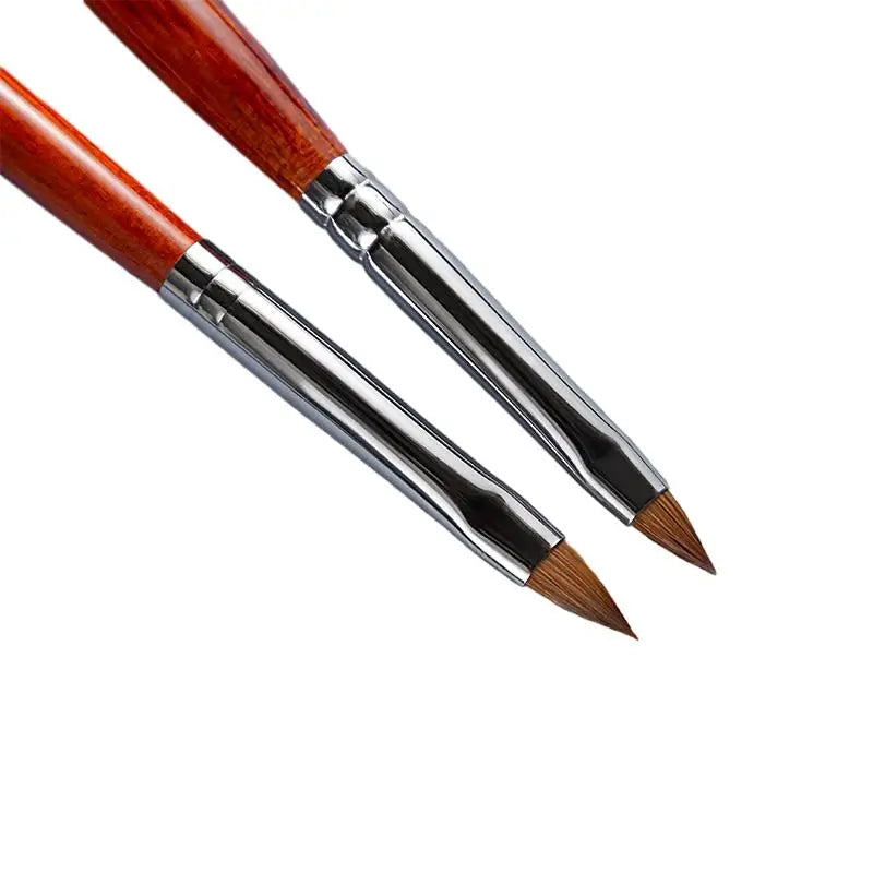 BW17 Professional 3D Art Kolinsky Hair Nail Design Acrylic Brush Detachable with Wood Handle for Carving & Powder Application