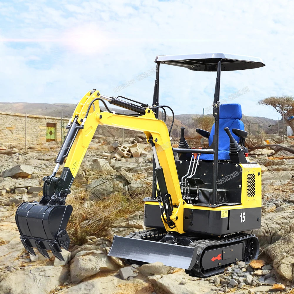 Hengwang HW15 China 1.5ton Crawler Excavator Changchai Engine Eaton Hydraulics High Efficiency 1 Year Warranty Tested Video