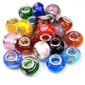 European Style Large Hole Ceramic Glass Spacer Lampwork Beads 100pcs/bag for DIY Bracelet Jewelry Making