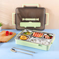 1-3L 4 Compartment with Soup Bowl and Handle Bento Lunch Box Other Microwave Heated Portable Square Multi-color