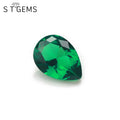 ST Gems Pear Shape Brilliant Cut Green Crystal Nano Stone Manufacturer Provide Good Price for Sale