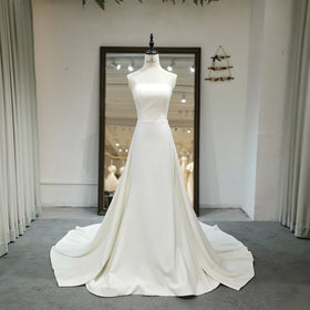 Vintage Elegant With Different Styles of Wearing Mermaid Bridal Dress Gown Bow Wedding Dress Rl027
