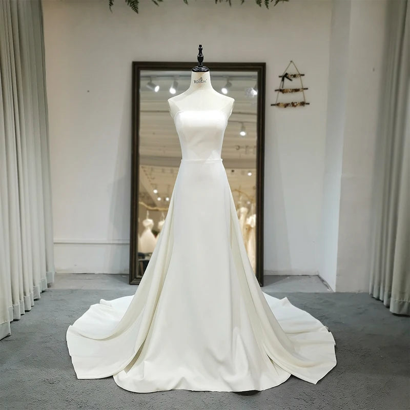Vintage Elegant With Different Styles of Wearing Mermaid Bridal Dress Gown Bow Wedding Dress Rl027