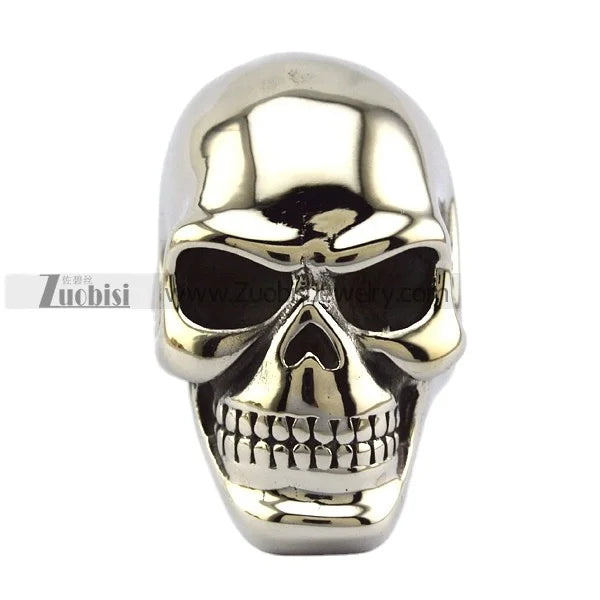 Silver High Polishing Huge Skull Cluster Ring Stainless Steel with Gold Plating for Punker Style