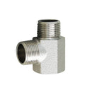 High Quality 9/16\" Solid Brass 3 Way Toilet Tee Adapter 3/8\" Brushed Nickel Bidet Valve Connector for Hotels Made in USA