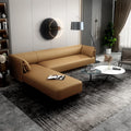 High-Grade Modern European Design Genuine Leather Office Reception Sofa Bed Set Wood Frame Home Office Apartment School Massage