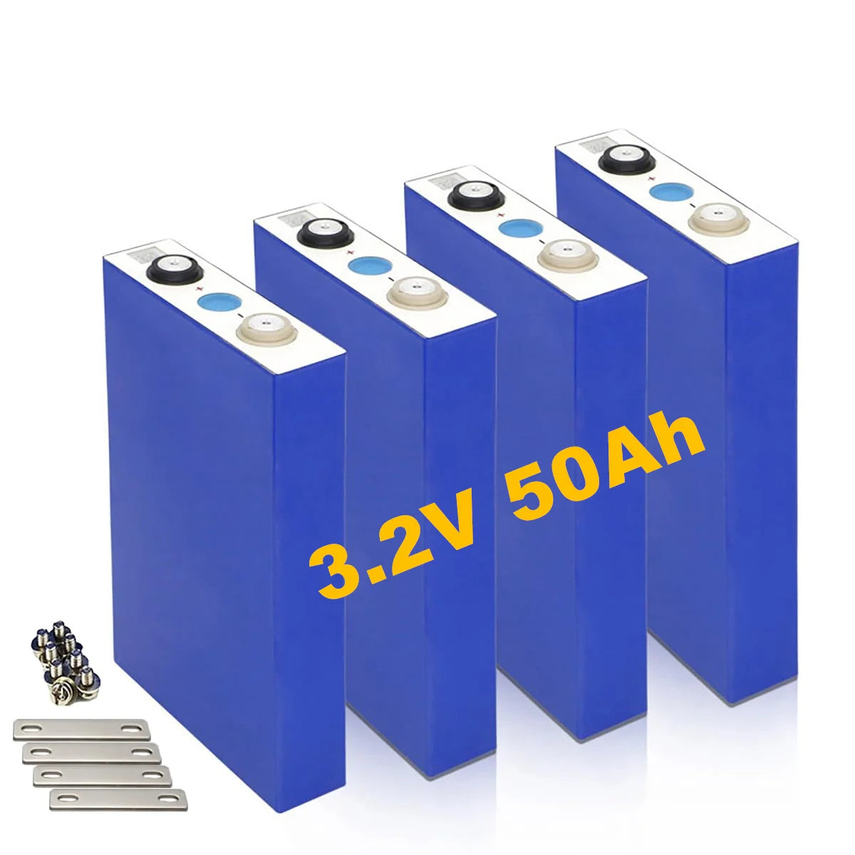 LFP 50Ah Prismatic Lithium Ion Battery Cells 3.2V 50Ah Iron Phosphate Deep Cycle for RV Boat Golf Cart Power Supply