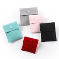 Jewelry Bag Purse Velvet Bag Press Button Pouch Thickened Delicate Velvet Ring Necklace Jewelry Storage Pouches
