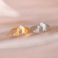 Myshape Adjustable Stainless Steel Couple Cats Open Rings Trendy Party Jewelry Anniversary Gift for Women and Men Wholesale