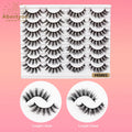 Abestyou Mink Lashes 9-17mm Fluffy Messy 5d Faux Cils Effet Extension Russian Strip Lashes Wholesale Items for Business Rzesy
